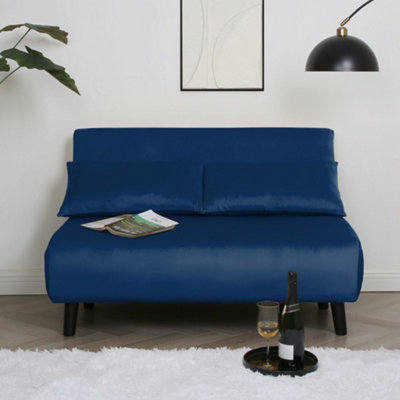 Aurora Double Sofa Bed Blue Velvet