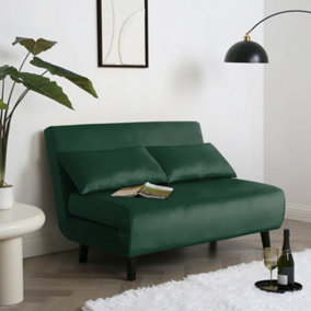 Aurora Double Sofa Bed  Green Velvet