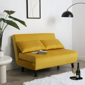 Aurora Double Sofa Bed  Yellow Velet