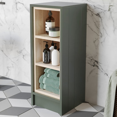 Aurora Freestanding Open Shelf Unit Storage Cabinet Green Bathroom ...