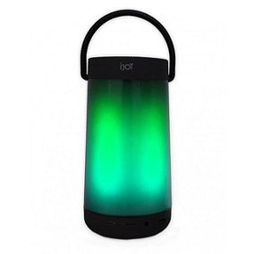 Aurora Light Up Lantern Bluetooth Speaker - USB Rechargeable Portable Outdoor Wireless Speaker with Multicolour LEDs & FM Radio