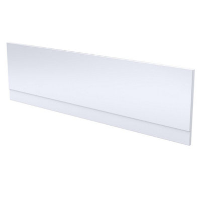 Aurora Modern Bathroom Double Ended 1800 x 800mm Curved Bath Side End Panel White