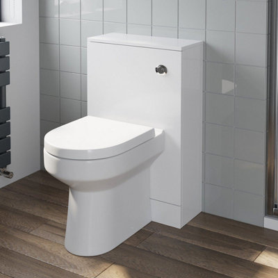 Aurora Modern Tivoli Toilet Soft Close Seat Back To Wall Cistern Furniture Unit White