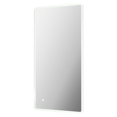 Aurora Rectangle LED Bathroom Mirror Large Backlit Touch Demister Pad Mains 600x1200mm