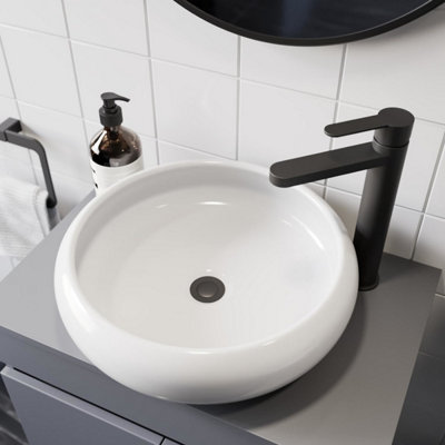 Aurora Round Countertop Basin Gloss White - 420 x 420mm