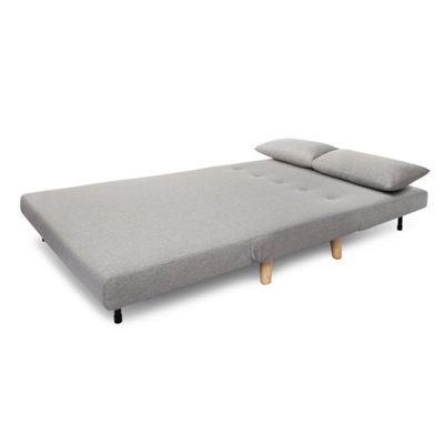 Aurora - Small Double Sofa Bed in Grey Velvet - 2 Seater