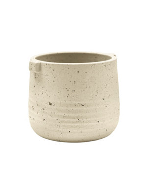 Aurora Terrazzo Handle Planter Oat H21cm D22cm