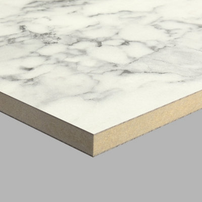 Aurora White Gloss Eggshell Effect Tongue & Groove Waterproof Shower ...
