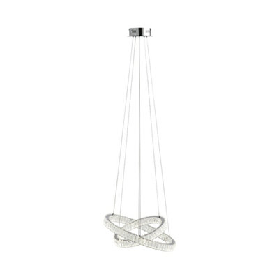 Ausilia Polished Chrome and Glass Ceiling Light