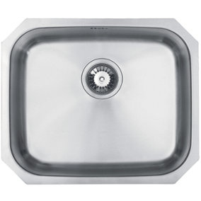 Austen & Co. Amalfi Large Stainless Steel Undermount Single Bowl Kitchen Sink, Lifetime Guarantee, Easy To Clean, Fast Delivery