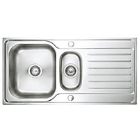 Austen & Co. Napoli Reversible 1.5 Bowl Inset Stainless Steel Kitchen Sink with Drainer - 1000 x 500mm