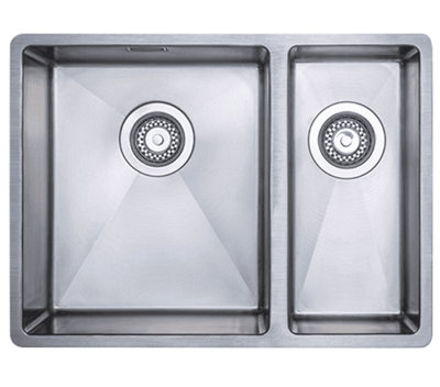 Austen & Co. Ravello Large 1.5 Bowl Stainless Steel Kitchen Sink, Left Hand Main Bowl, Lifetime Guarantee