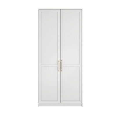 AUSTEN WHITE 2 DOOR WARDROBE (2 PACKS)