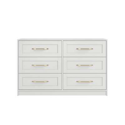 AUSTEN WHITE MULTI 6 DRAWER CHEST