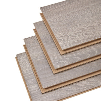 Authentic Wood Grain Effect HDF Click Flooring Planks 12mm Thickness ...