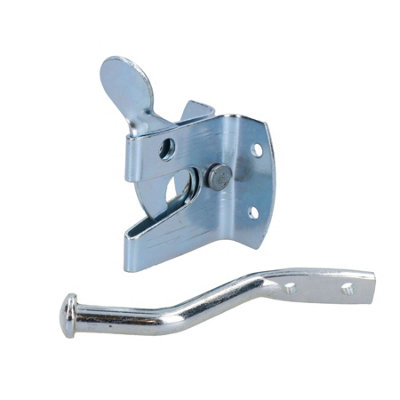 Auto Automatic Gate Latch Catch + Striker Thumb Release Zinc Coated ...