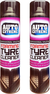 Auto Extreme Professional Valeting Foaming Tyre Cleaner Spray - 2 x 650ml