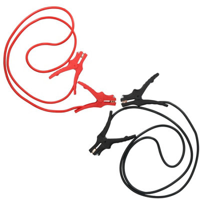 thumbnail interactive-video image 1 of 4 X Red & Black Battery Booster Jumper Cables - Heavy Duty Clamps - 100 AMP - Sterling 1 of 3