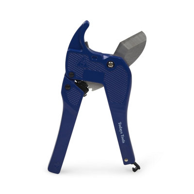Auto Ratchet Plastic Pipe Cutters Barrier Pipe MDPE Shears 0-40mm - 4