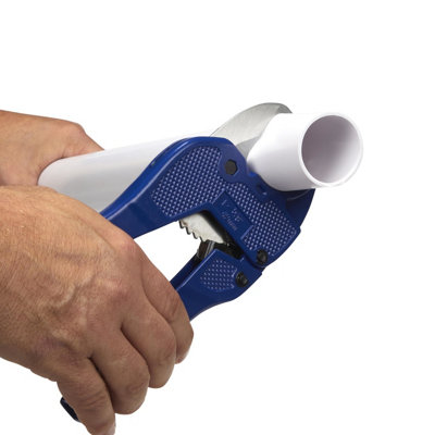 Auto Ratchet Plastic Pipe Cutters Barrier Pipe MDPE Shears 0-40mm - 6