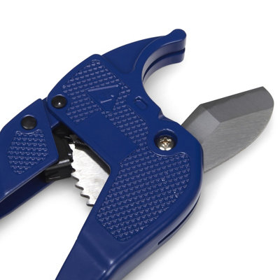 Auto Ratchet Plastic Pipe Cutters Barrier Pipe MDPE Shears 0-40mm - 7