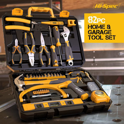 Auto Repair Hand Tool Kit Set With Tools Box For Home and Garage Projects 82Pc