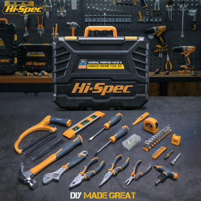 Auto Repair Hand Tool Kit Set With Tools Box For Home and Garage Projects 82Pc