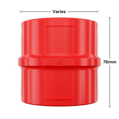 Auto Silicone Hoses 15mm Red Straight Connector ABS Pipe Hose Joiner Coupler