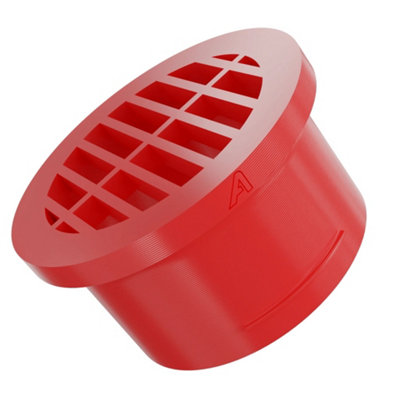 Auto Silicone Hoses 45mm Red Round Ducting Vent ABS Connector Ventilation Fitting