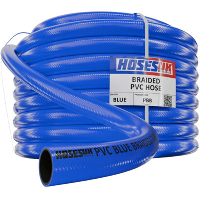 Auto Silicone Hoses Blue PVC Braided Water Hose with 2 Connectors, 12 ...
