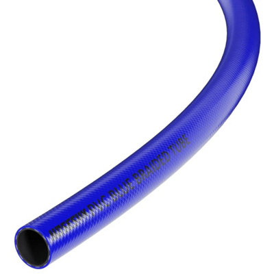 Auto Silicone Hoses Blue PVC Braided Water Hose with 2 Connectors, 12 ...