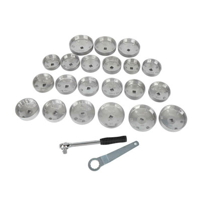 Autojack 23pcs Oil Filter Removal Cap Cup Wrench Socket Tool Kit