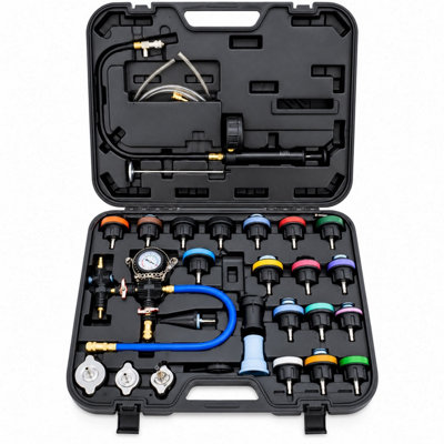Autojack 28pc Radiator Pressure Tester & Vacuum Refill Kit Coolant Leak ...