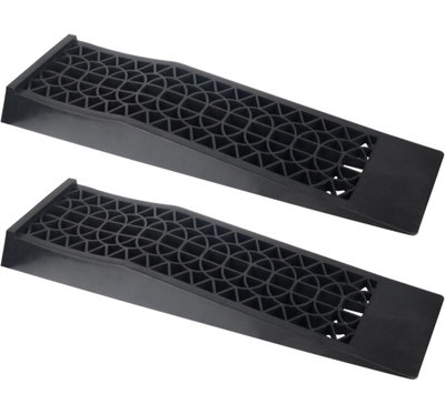 Autojack 2pcs 5 Ton Heavy Duty Low Rise Car Ramps Plastic Kerb Ramp Car Lift for Car Service