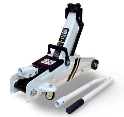 Autojack 3 Tonne Trolley Jack Heavy Duty Steel Hydraulic Car Lift Long