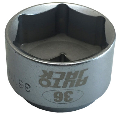Autojack 36mm Oil Filter Socket 3/8" Sq Drive Low Profile