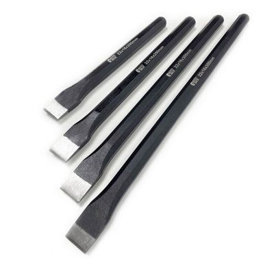 Autojack 4 Piece Cold Chisel Set Heavy Duty In Storage Pouch | DIY at B&Q
