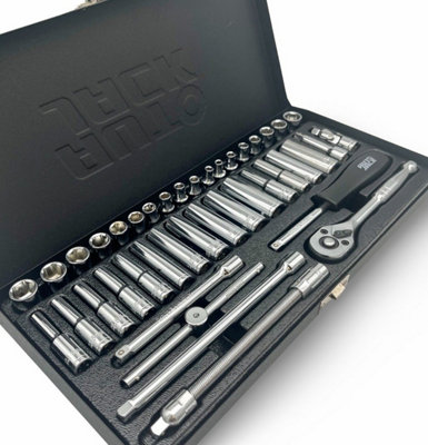 Autojack 41 Piece 1/4" Socket Set Square Drive Metric & Imperial Sockets Premium Quality