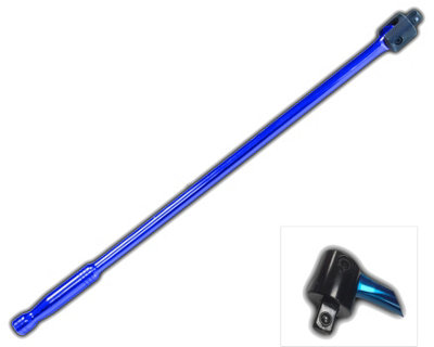 Autojack 600mm 1/2" Square Drive Breaker Bar with Flexi Knuckle Heavy-Duty Chrome Vanadium Steel Blue