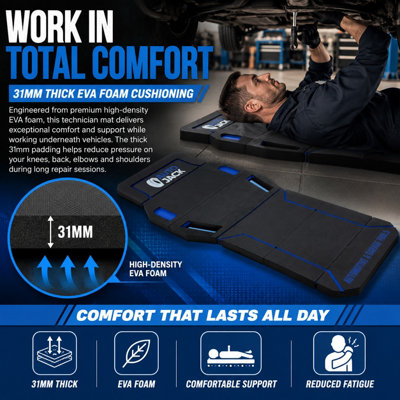 Autojack Foldable Technician Mat 570mm Comfortable EVA Foam Work Mat ...