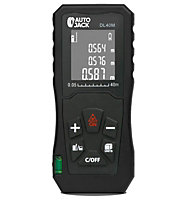 Autojack Handheld Digital Laser Distance Measurer 40 Meter Tape Range Finder
