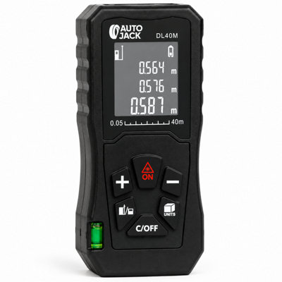 Autojack Handheld Digital Laser Distance Measurer 40 Meter Tape Range ...