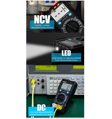 Autojack LCD Digital Multimeter Voltmeter Ammeter AC DC Current Circuit Tester