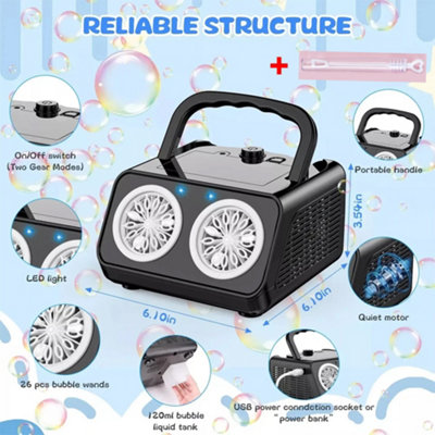 Automatic Bubble Machine Bubble Blower With 20000 Bubbles Per Minute ...