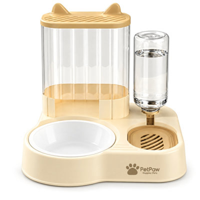 Automatic Cat Feeder & Water Dispenser - 2-in-1 Pet Food Dispenser ...
