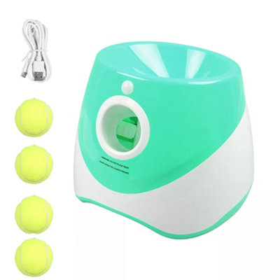 Automatic Dog Ball Launcher - Interactive Pet Play Thrower with 3 Balls