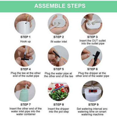 Automatic Drip Irrigation System Plant Controller Self Watering Kit