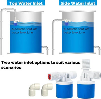 Automatic Float Valve for Water Tanks,3/4 Side Inlet Adjustable Water ...