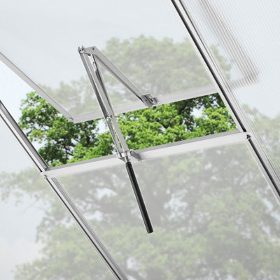 Automatic Greenhouse Window Opener - temperature-controlled - silver
