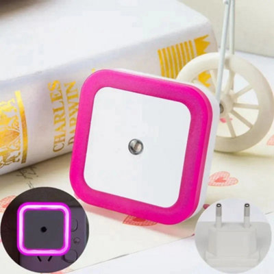Automatic LED Night Light Plug In Dusk Dawn Sensor Pink